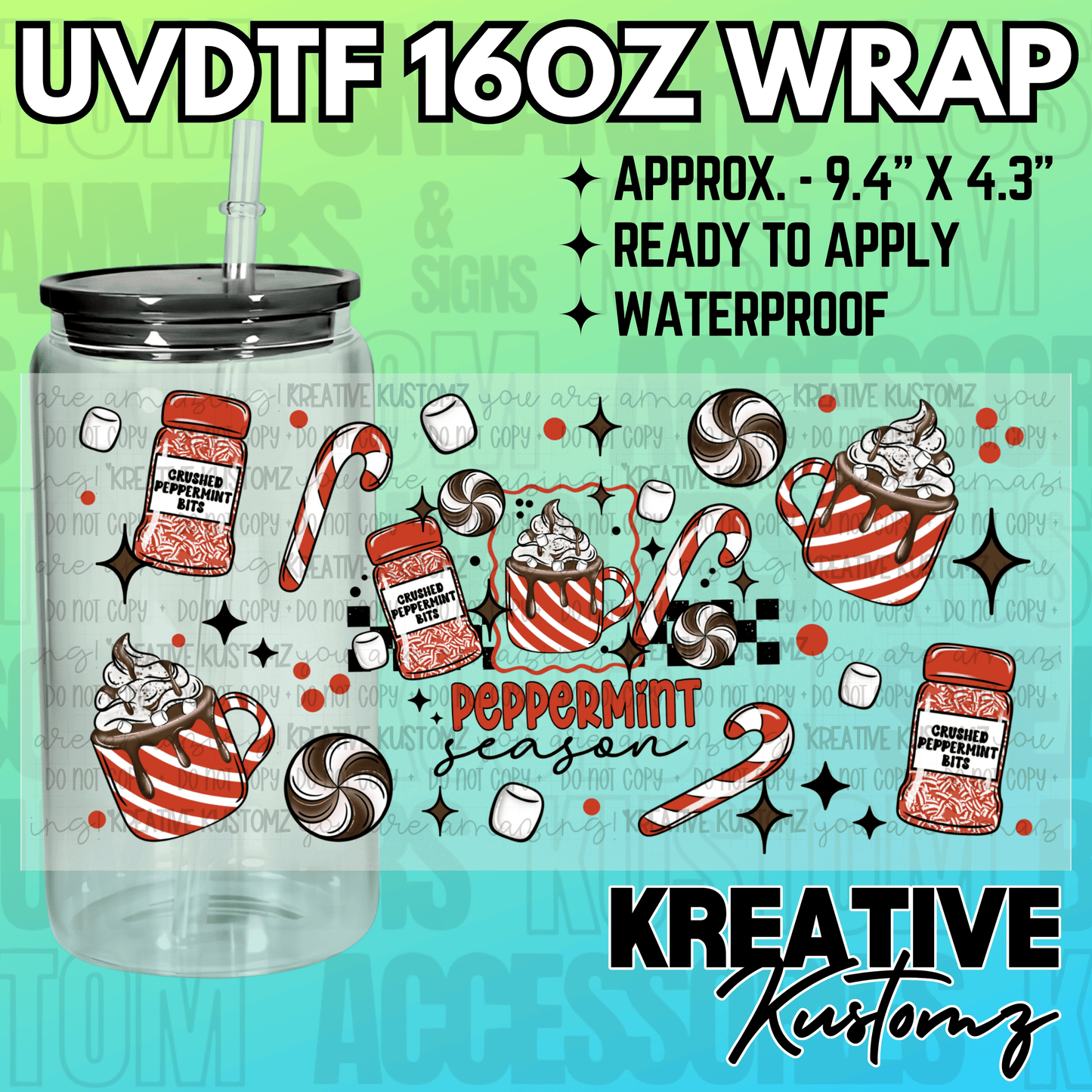 KK-2293 | UVDTF | 16oz Glass Can Libbey Wrap