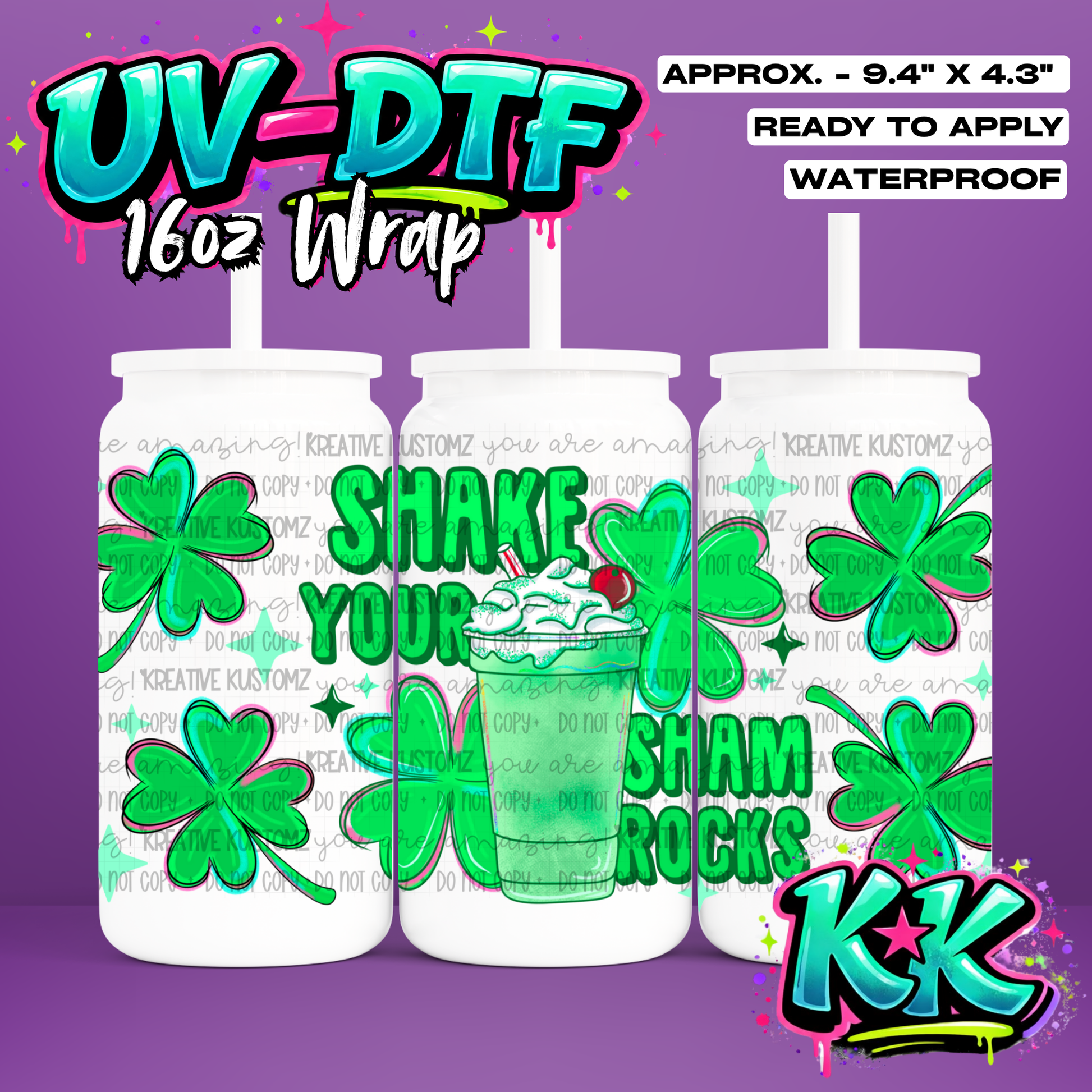 0001 | UV DTF Cup Wrap for 16oz Libbey Glass