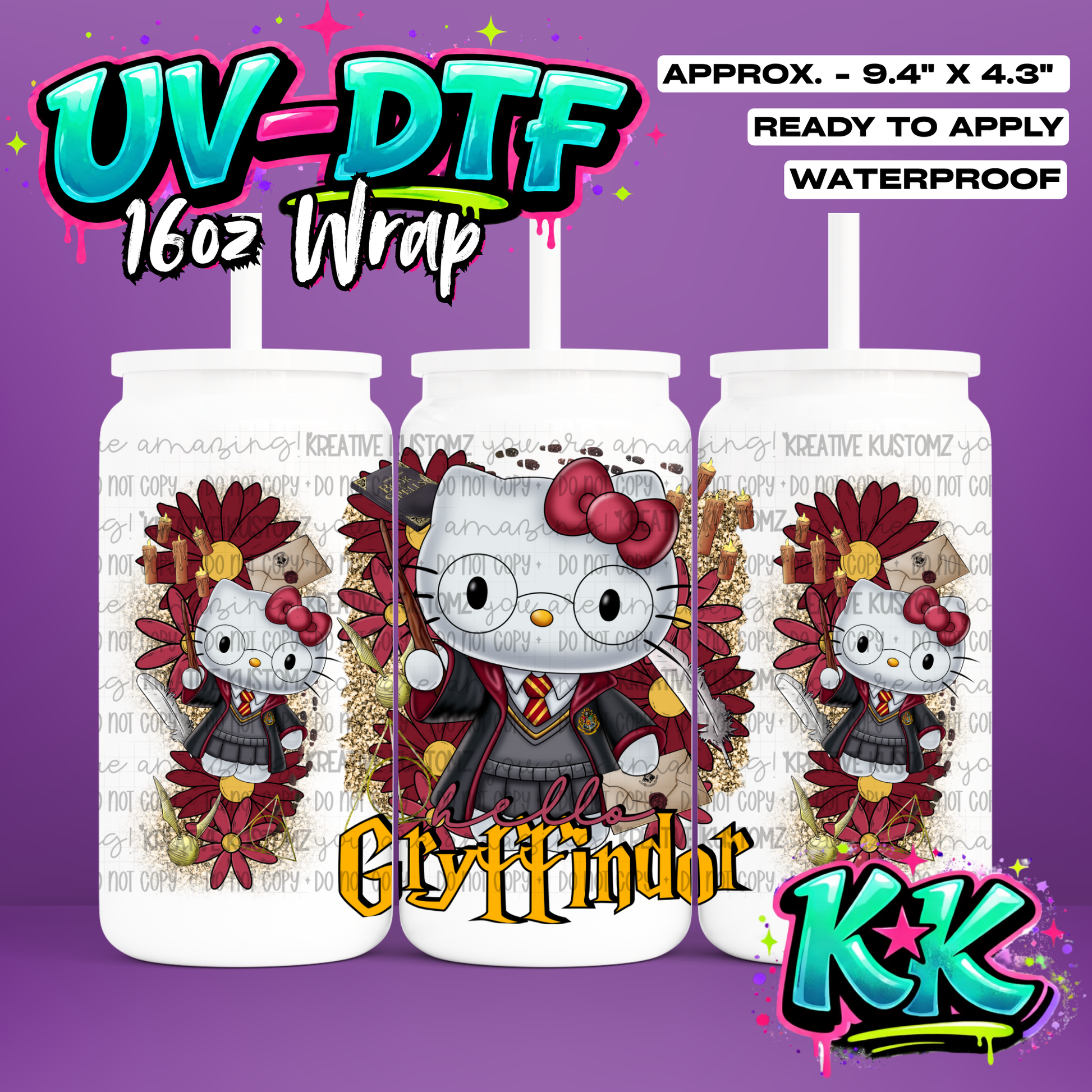 0011 | UV DTF Cup Wrap for 16oz Libbey Glass