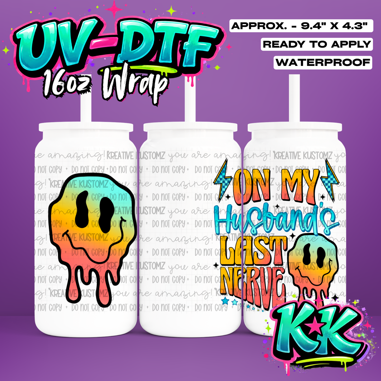 0016 | UV DTF Cup Wrap for 16oz Libbey Glass