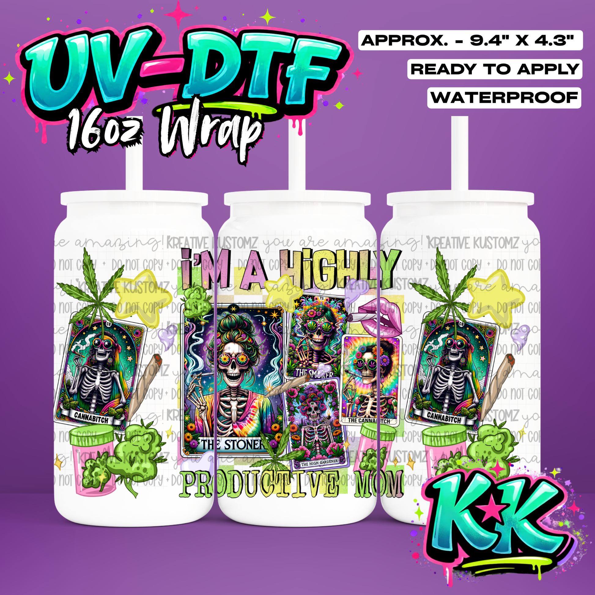 0017 | UV DTF Cup Wrap for 16oz Libbey Glass