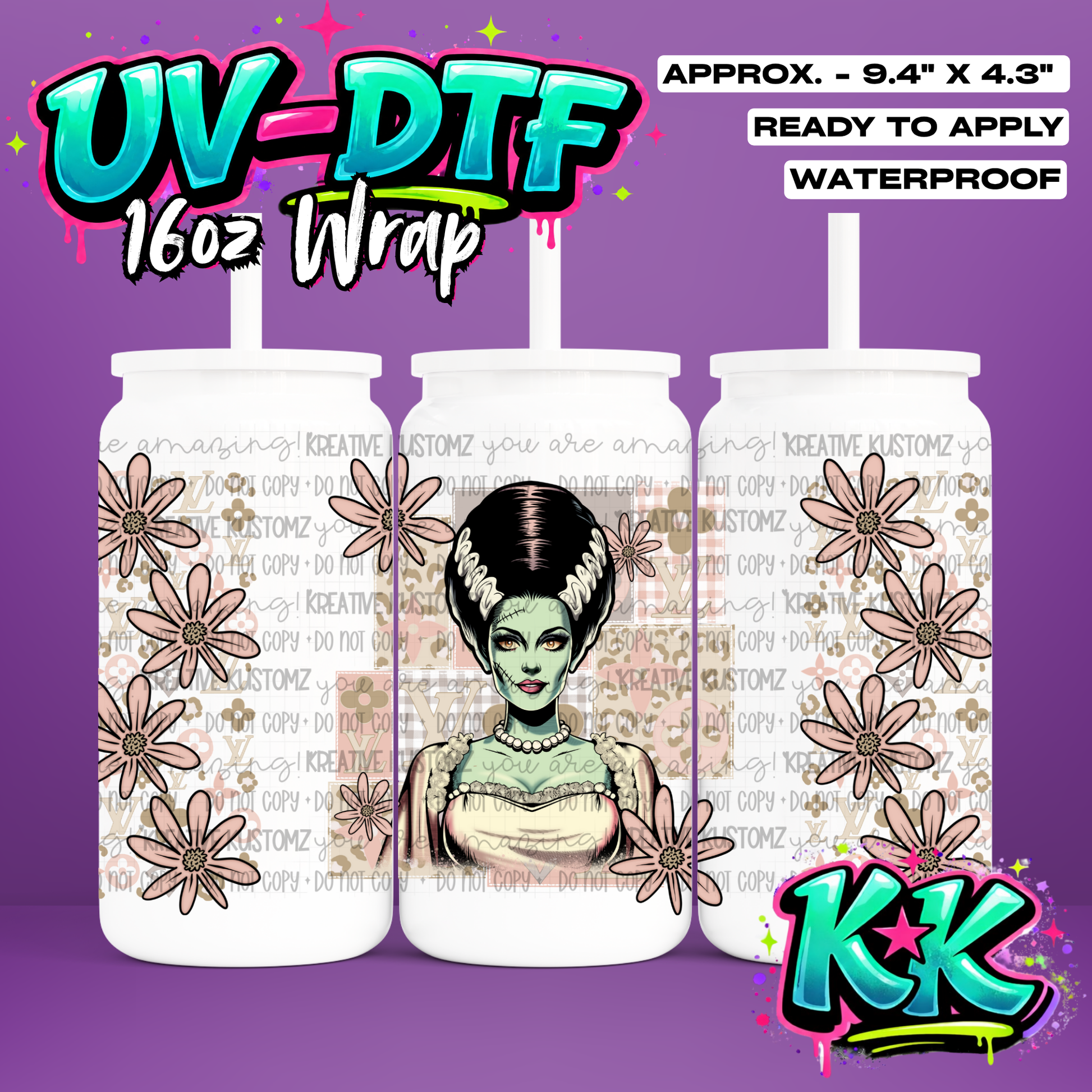 RTS | UV DTF Cup Wrap for 16oz Libbey Glass
