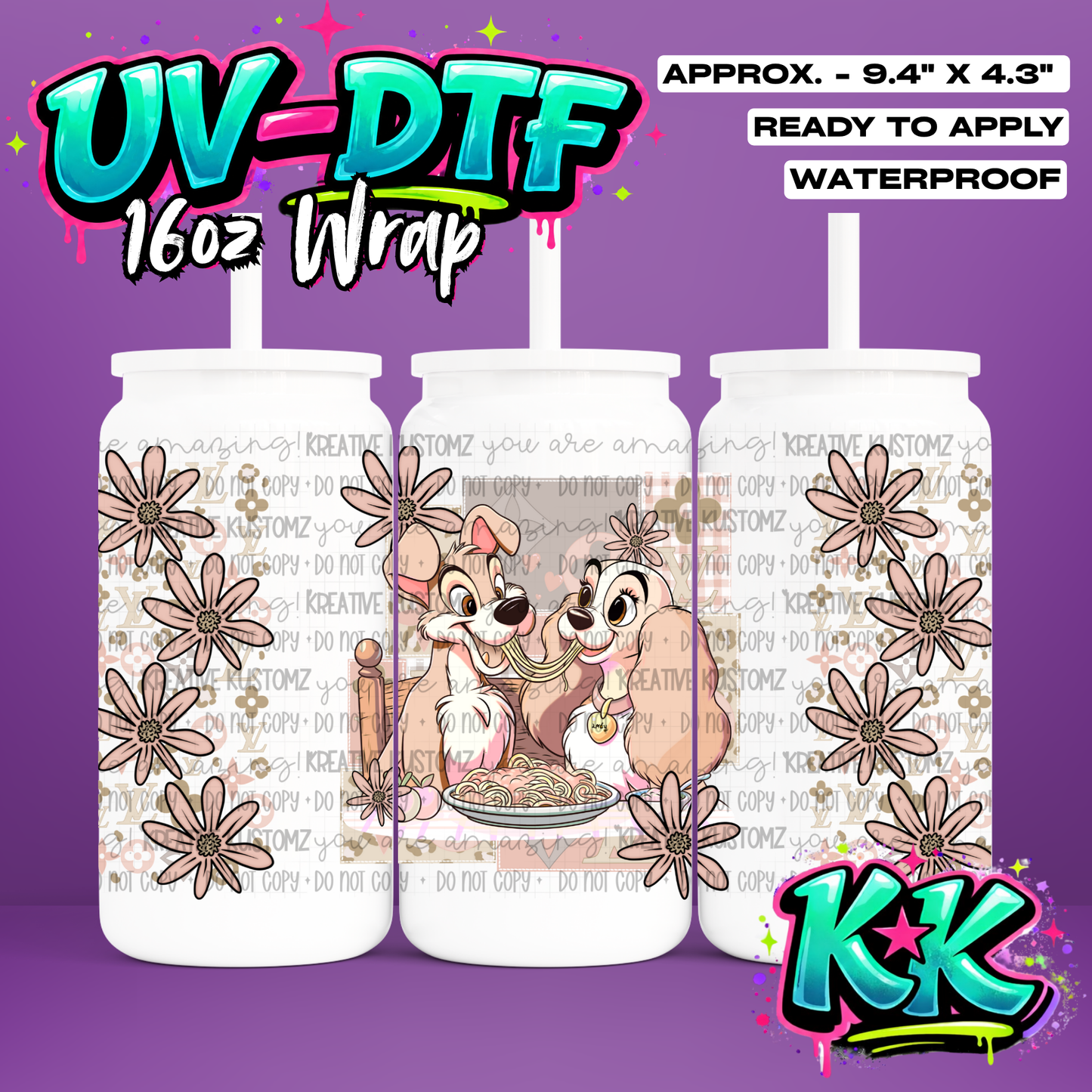 0038 | UV DTF Cup Wrap for 16oz Libbey Glass