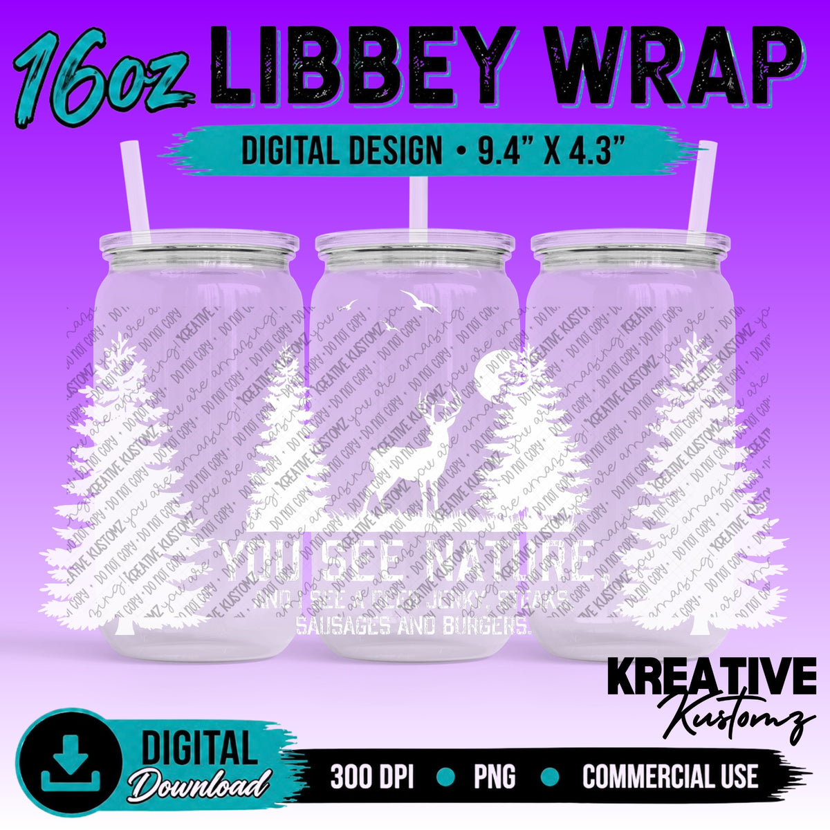 0044 - 16oz Libbey Glass Can PNG