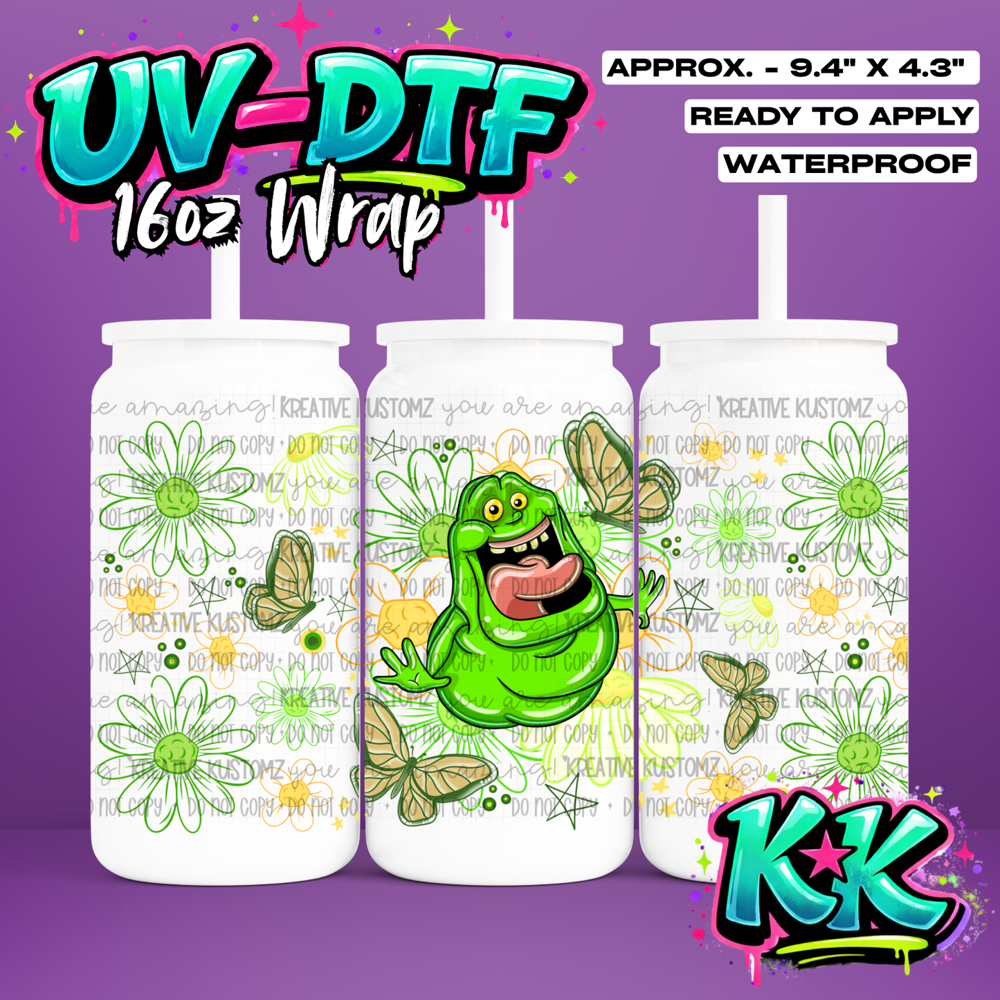 RTS | UV DTF Cup Wrap for 16oz Libbey Glass