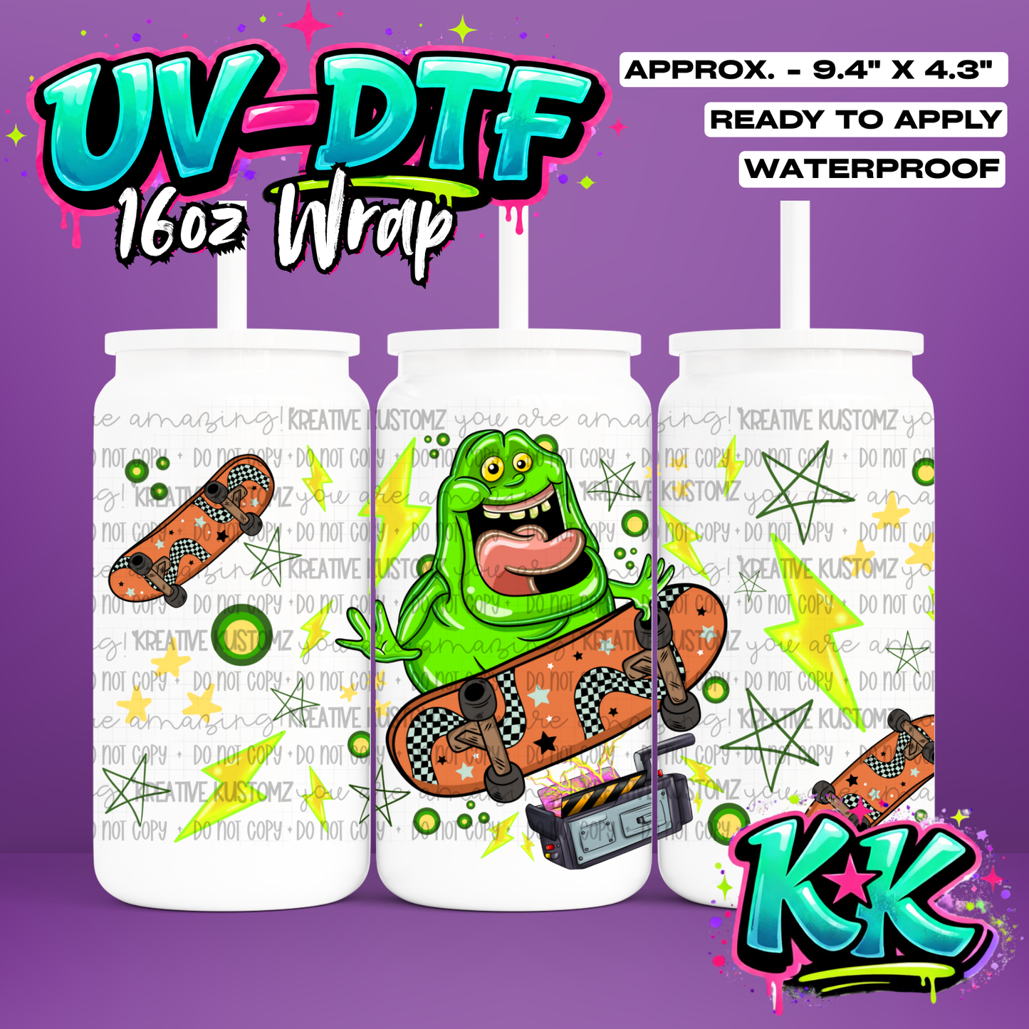 RTS | UV DTF Cup Wrap for 16oz Libbey Glass
