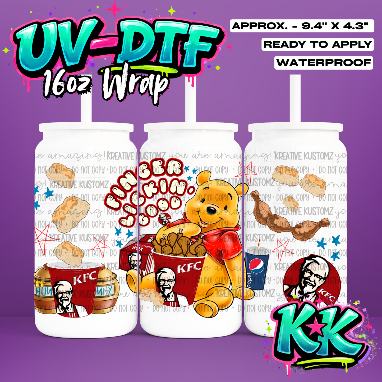 RTS | UV DTF Cup Wrap for 16oz Libbey Glass