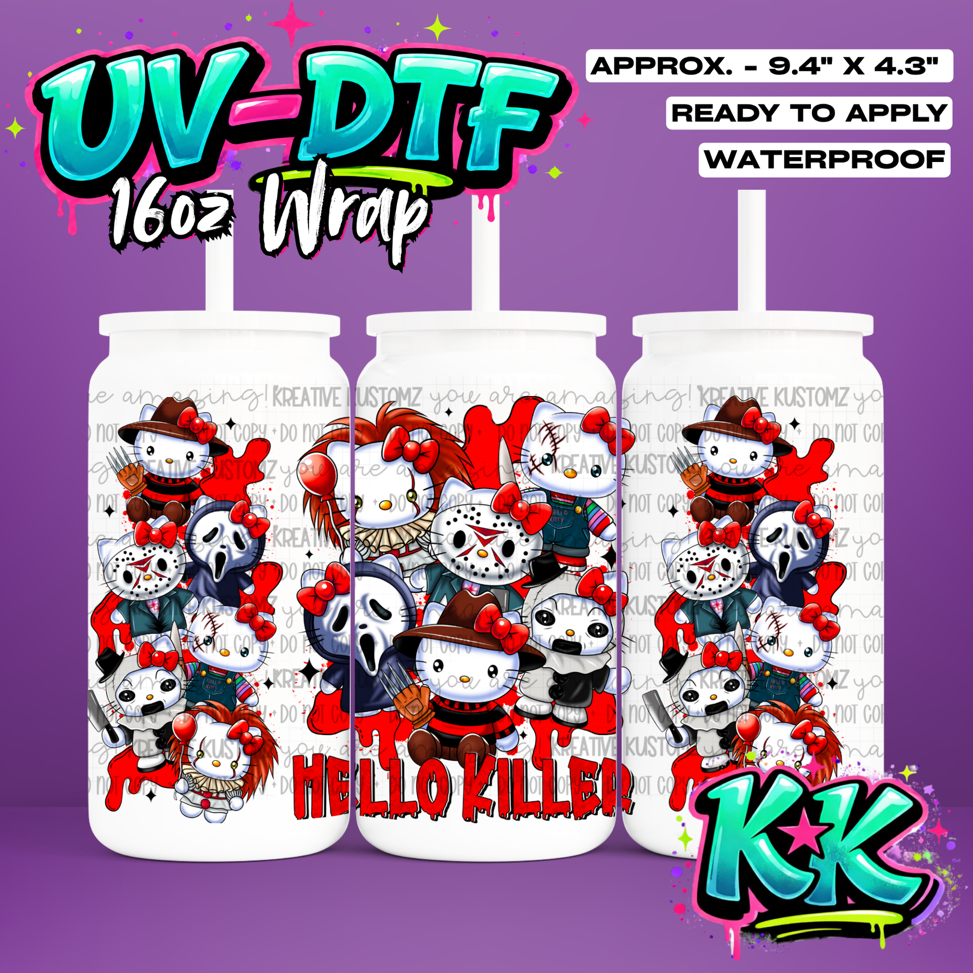 0059 | UV DTF Cup Wrap for 16oz Libbey Glass