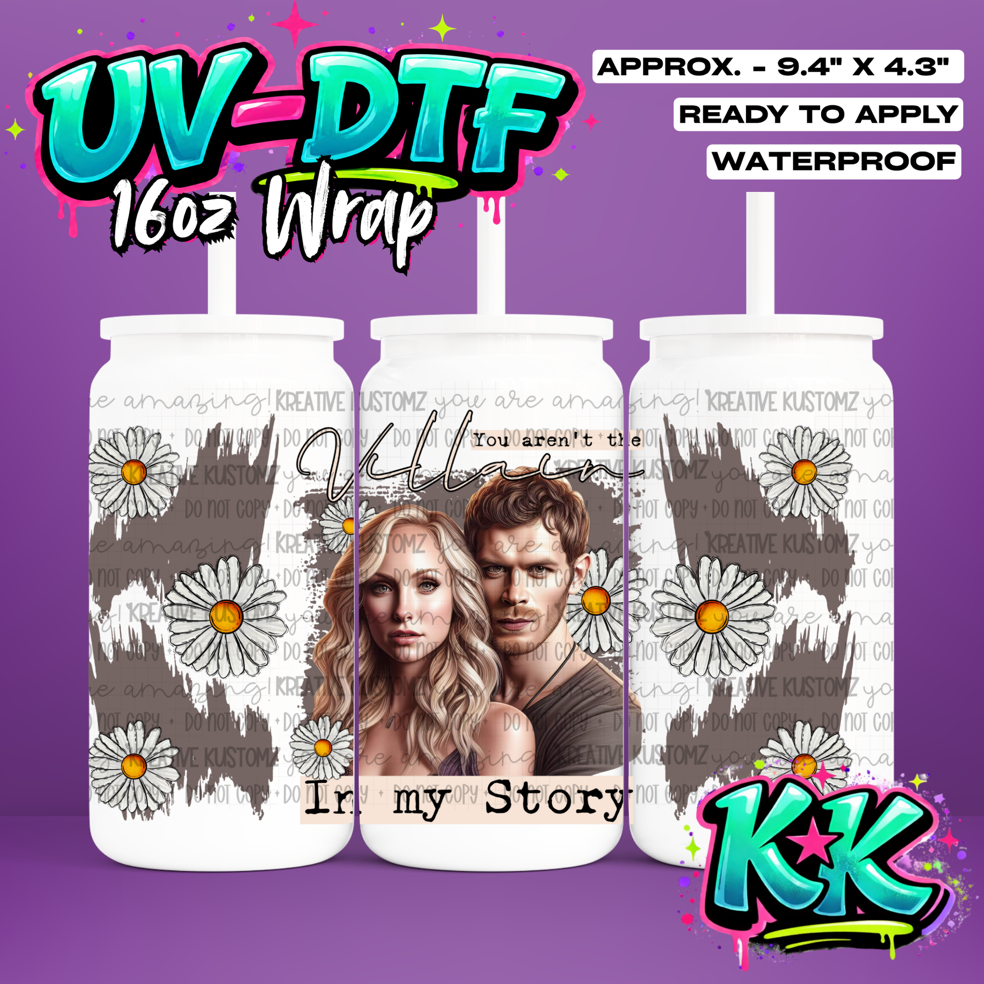 0060 | UV DTF Cup Wrap for 16oz Libbey Glass