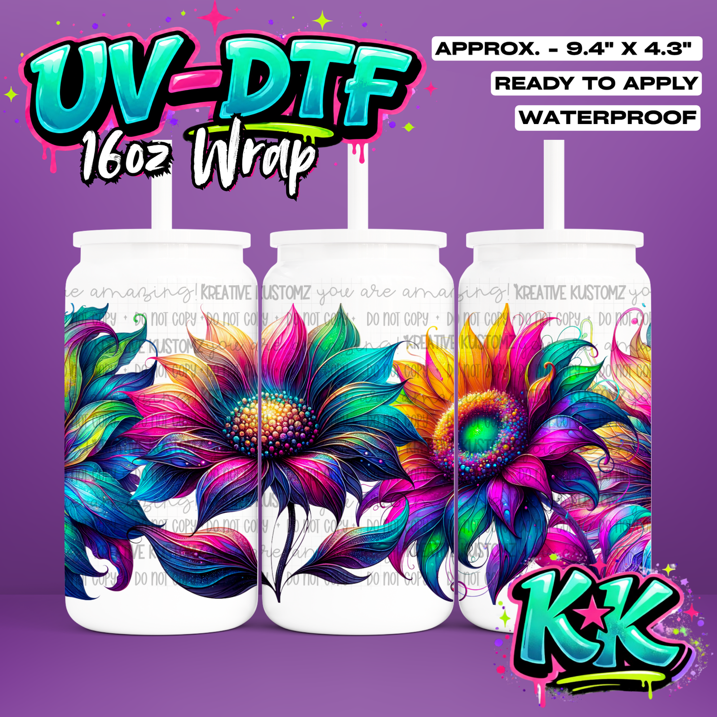 0067 | UV DTF Cup Wrap for 16oz Libbey Glass