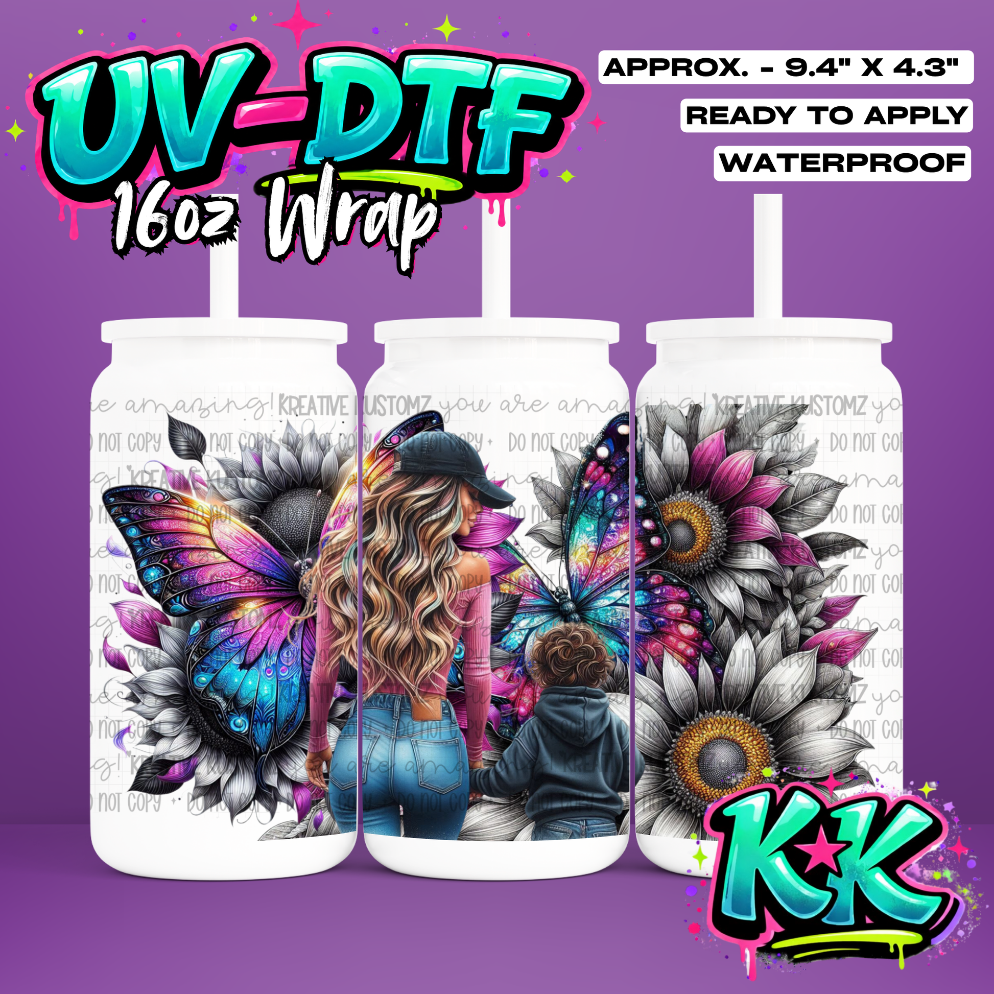 0080 | UV DTF Cup Wrap for 16oz Libbey Glass