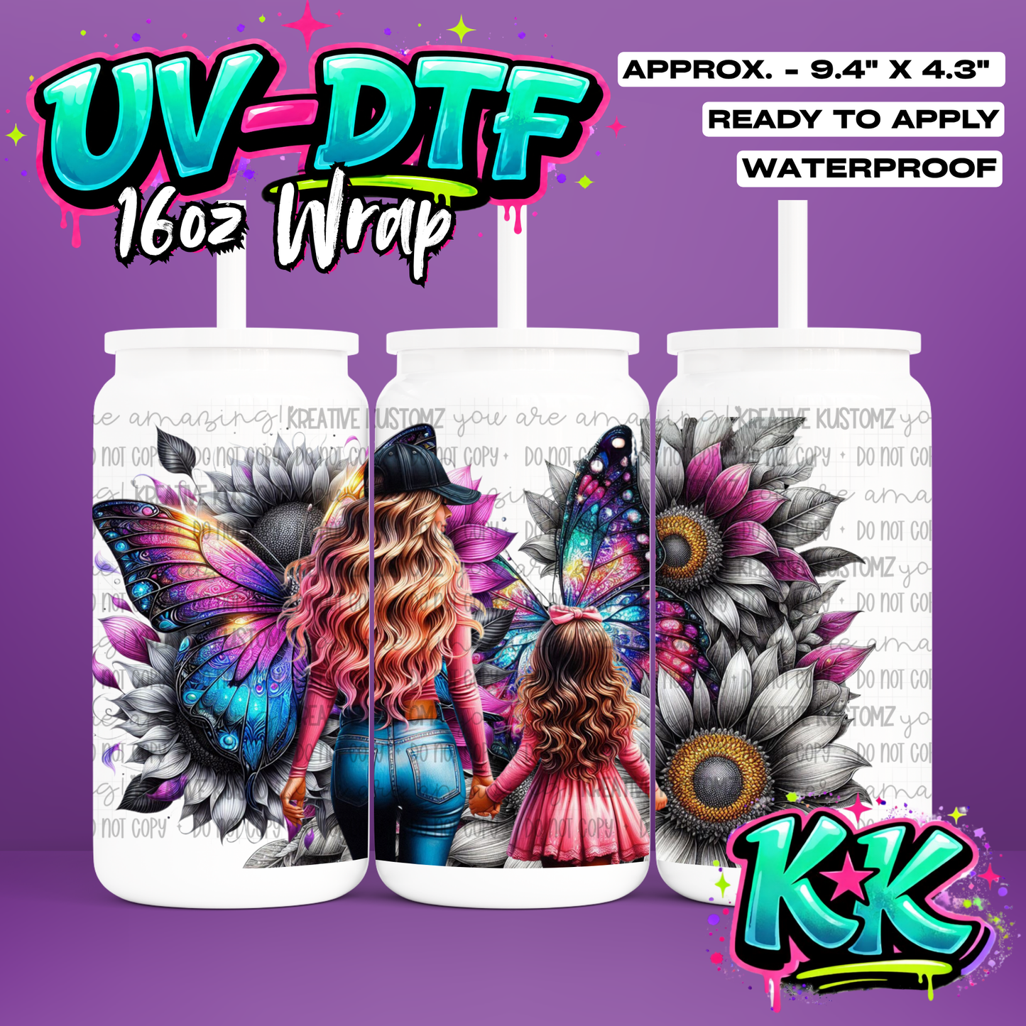 RTS | UV DTF Cup Wrap for 16oz Libbey Glass