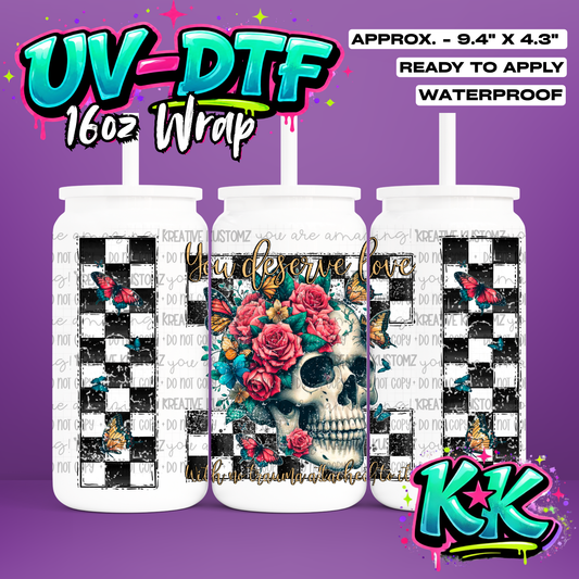 87 | UV DTF Cup Wrap for 16oz Libbey Glass