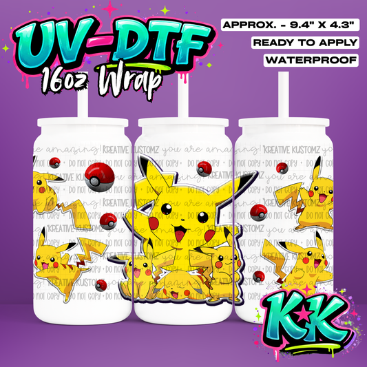 100 | UV DTF Cup Wrap for 16oz Libbey Glass