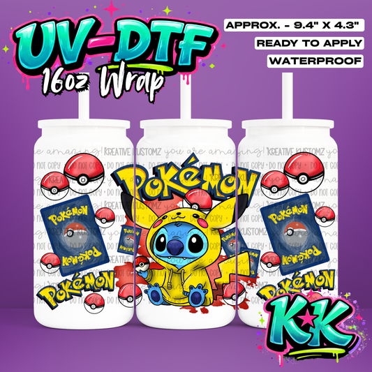 0107 | UV DTF Cup Wrap for 16oz Libbey Glass