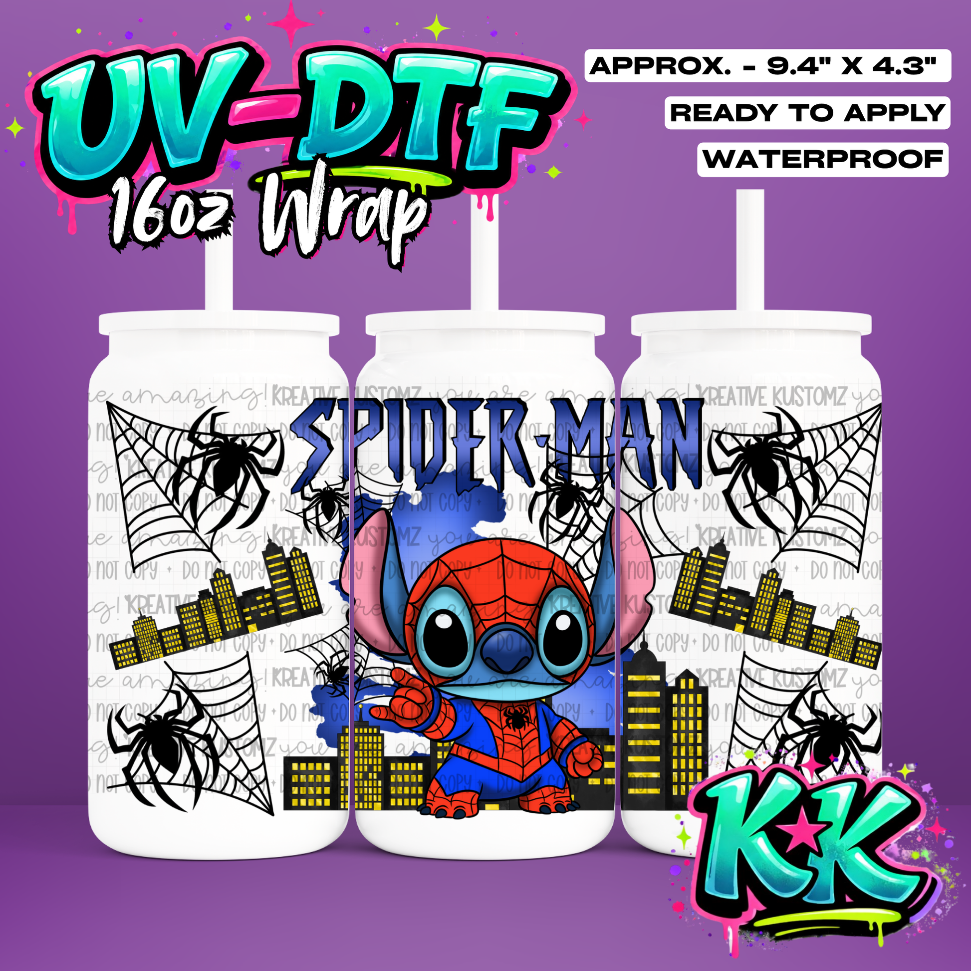 110 | UV DTF Cup Wrap for 16oz Libbey Glass