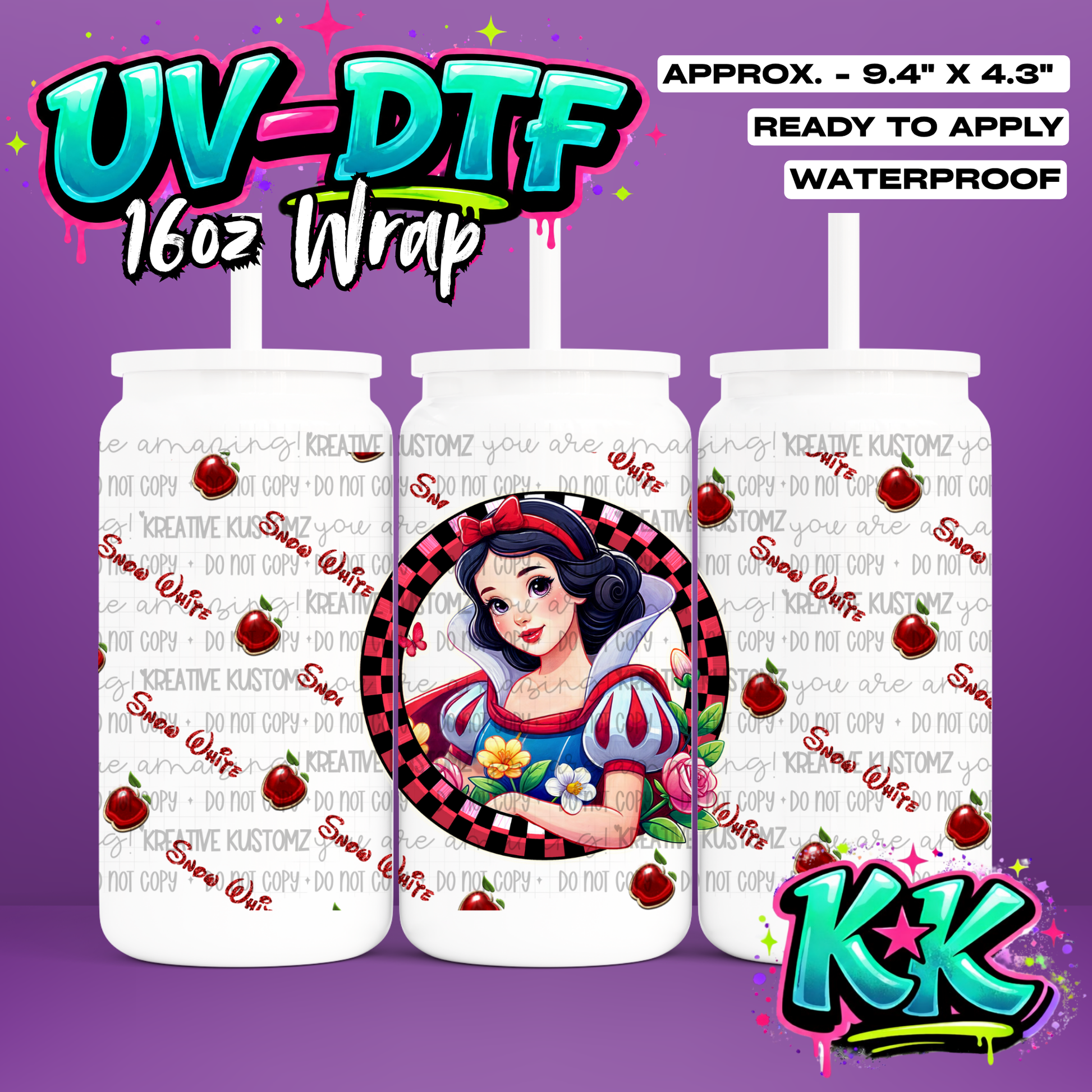 0370 | UV DTF Cup Wrap for 16oz Libbey Glass