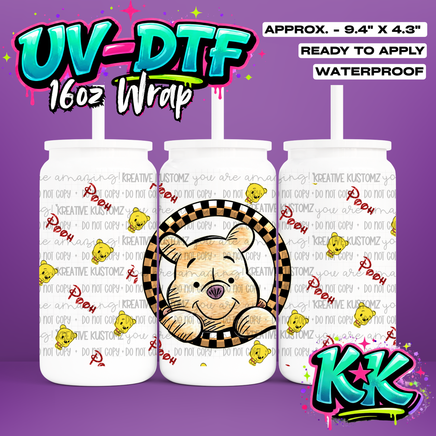0373 | UV DTF Cup Wrap for 16oz Libbey Glass