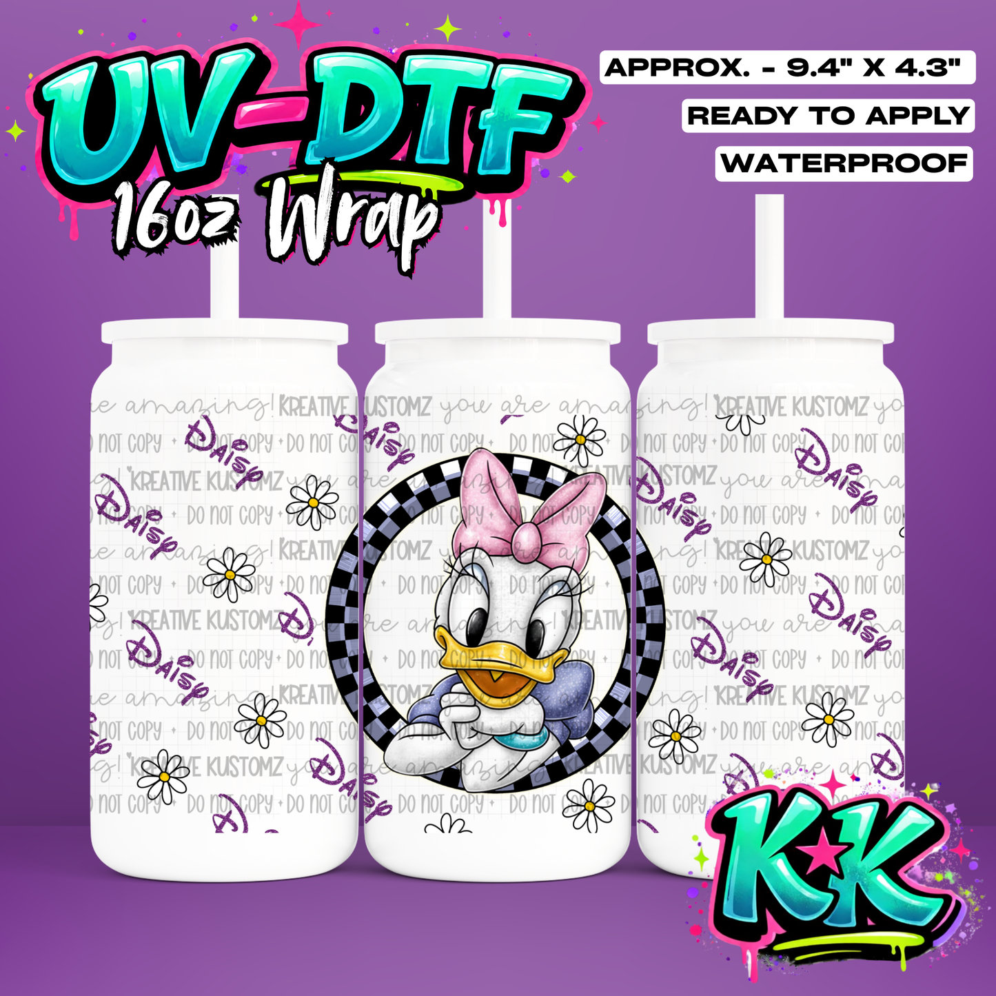 0386 | UV DTF Cup Wrap for 16oz Libbey Glass