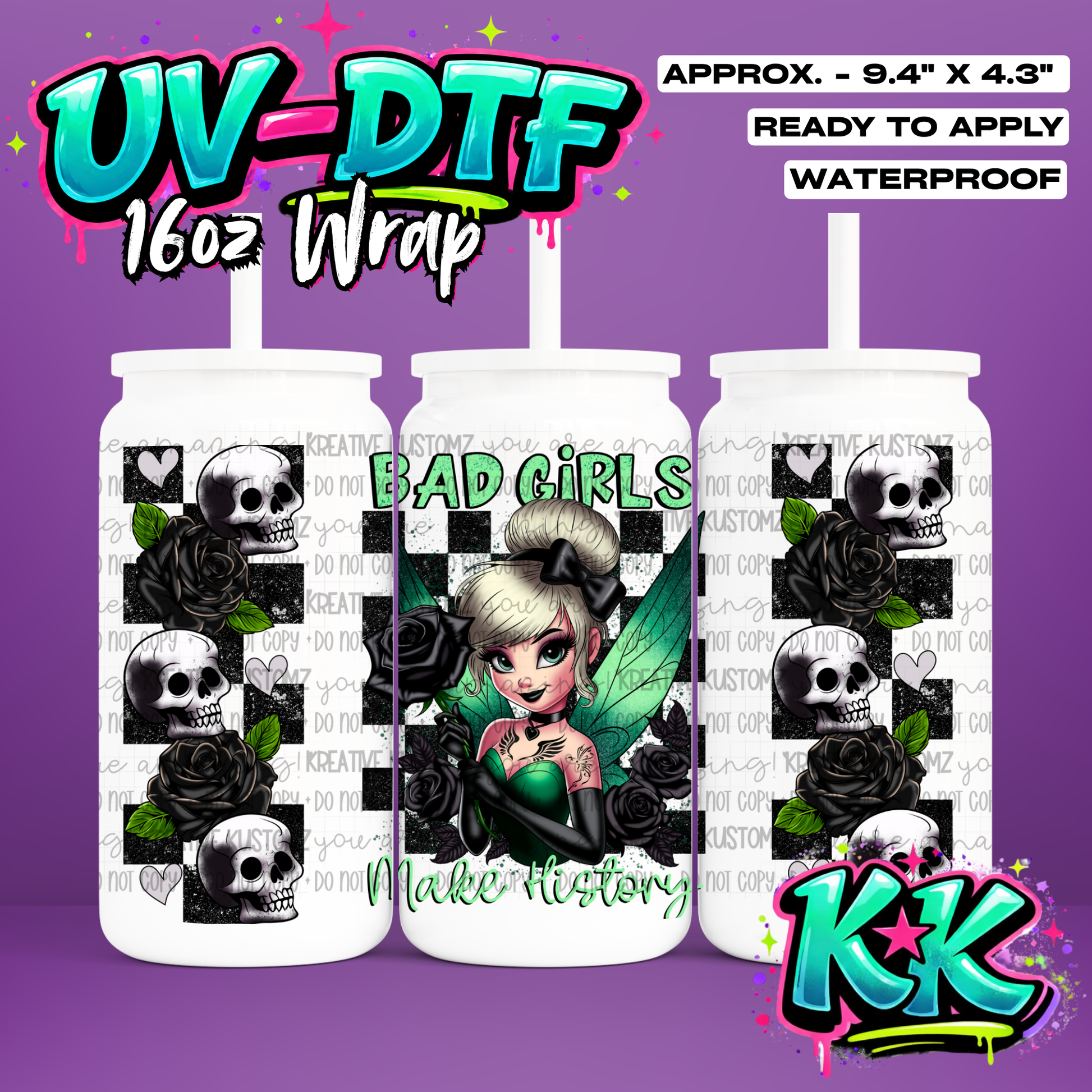 0396 | UV DTF Cup Wrap for 16oz Libbey Glass