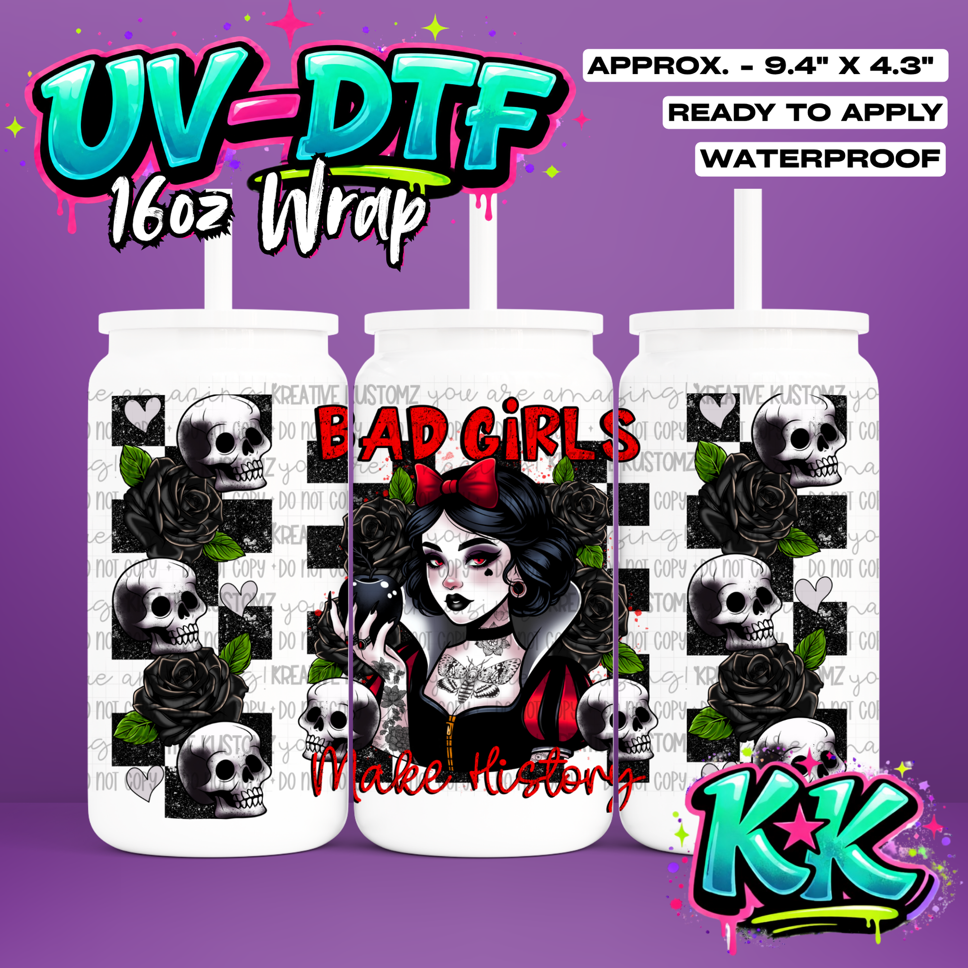 0397 | UV DTF Cup Wrap for 16oz Libbey Glass