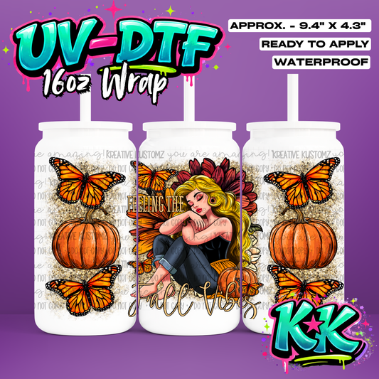 418 | UV DTF Cup Wrap for 16oz Libbey Glass