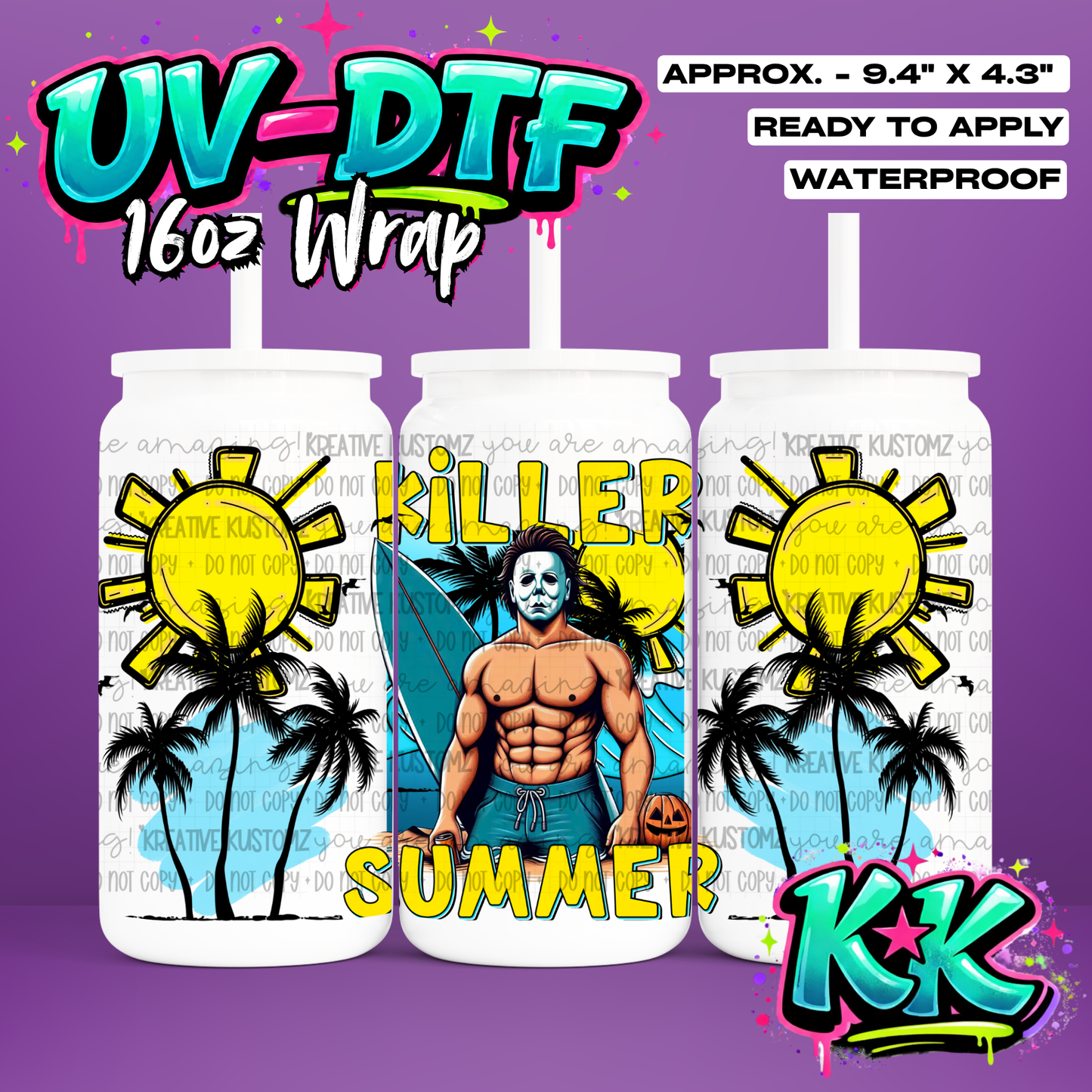 437 | UV DTF Cup Wrap for 16oz Libbey Glass