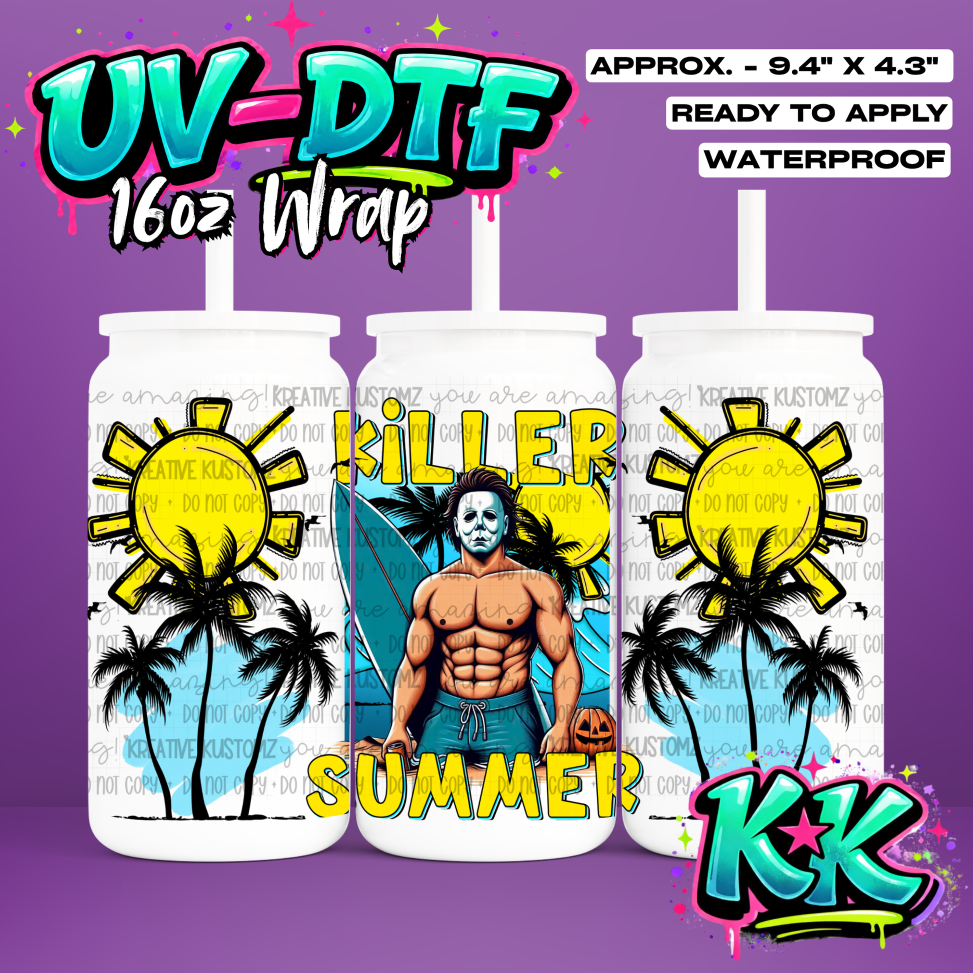 437 | UV DTF Cup Wrap for 16oz Libbey Glass