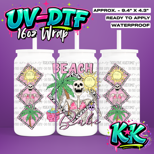 450 | UV DTF Cup Wrap for 16oz Libbey Glass