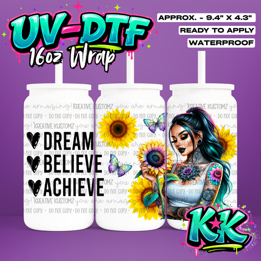 456 | UV DTF Cup Wrap for 16oz Libbey Glass