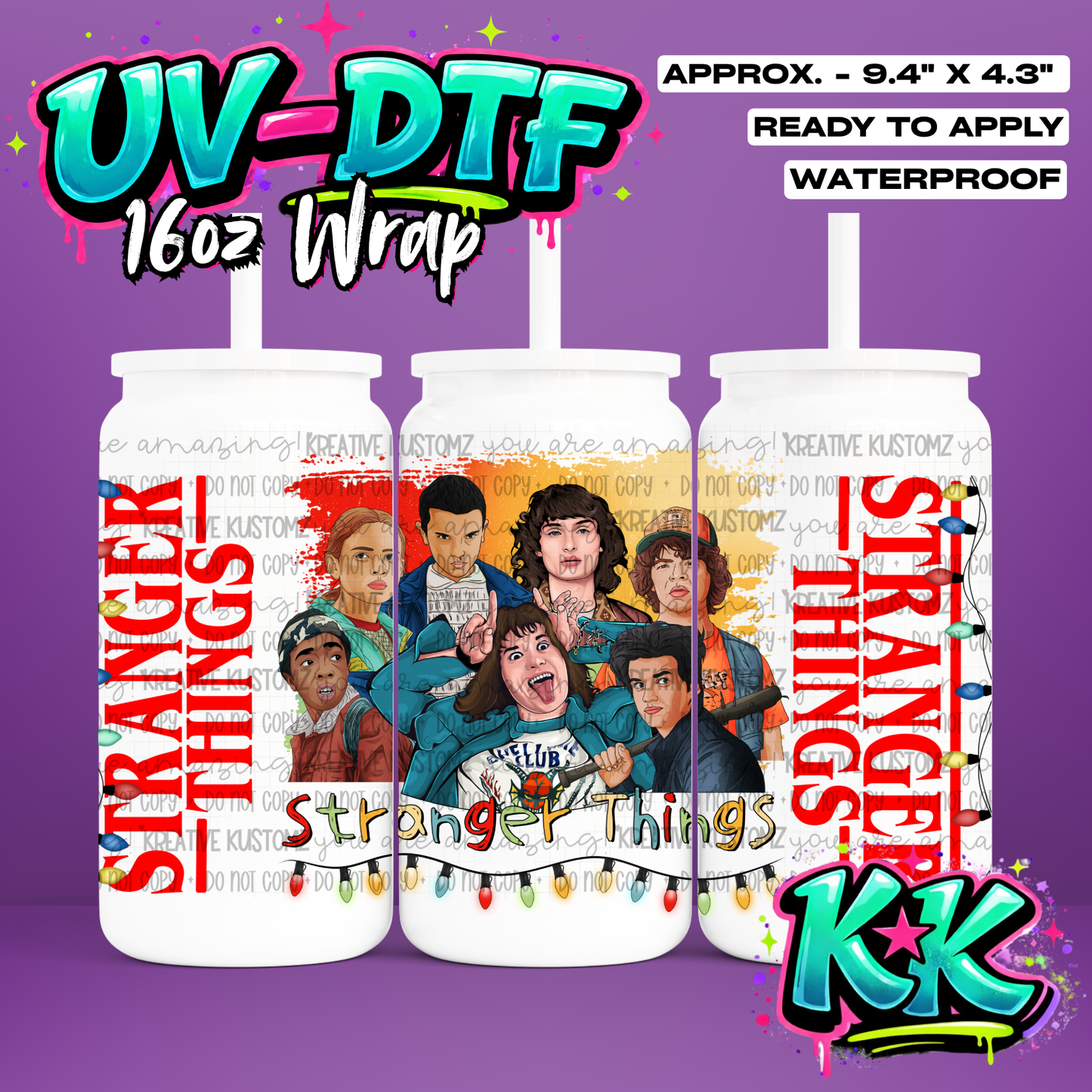 464 | UV DTF Cup Wrap for 16oz Libbey Glass
