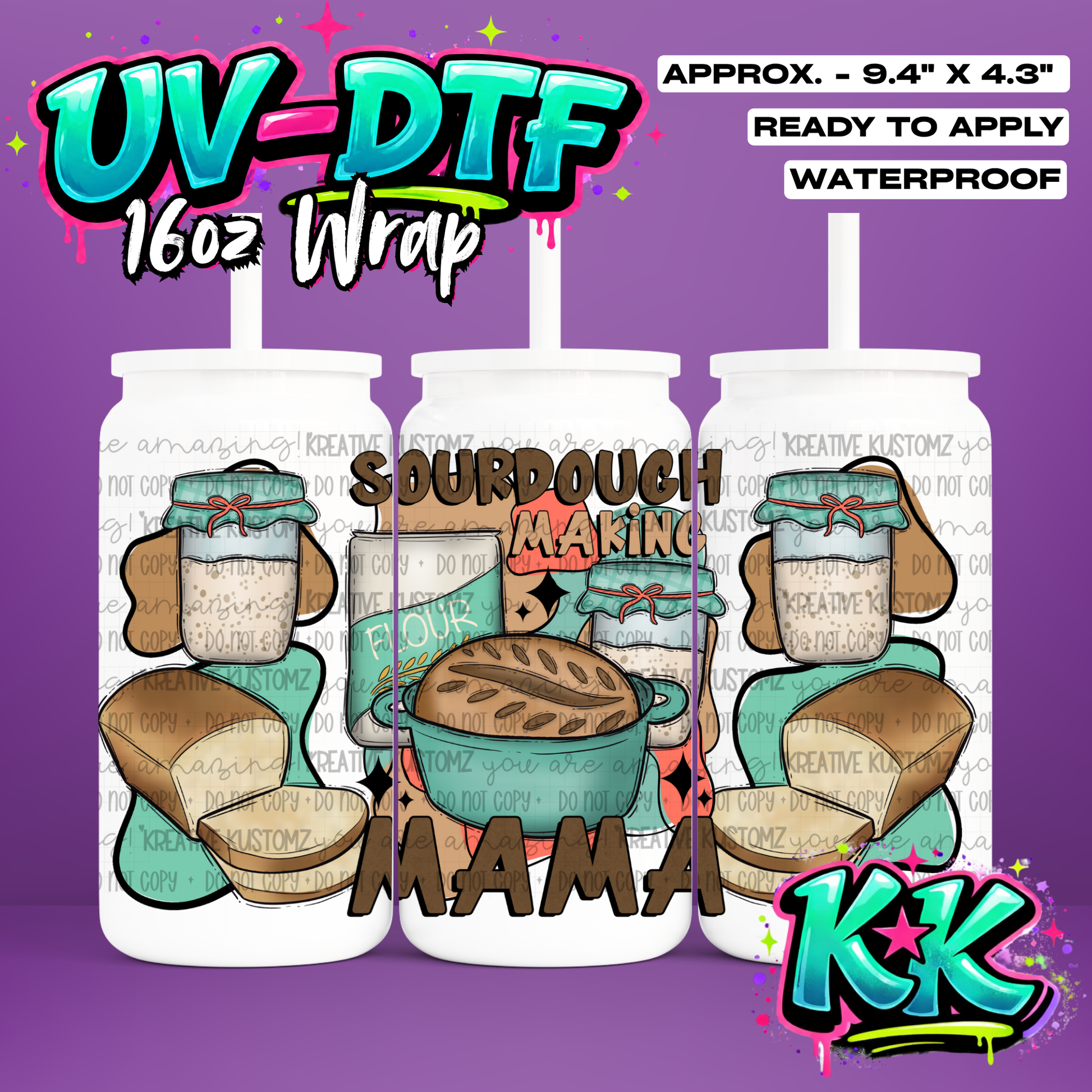467 | UV DTF Cup Wrap for 16oz Libbey Glass