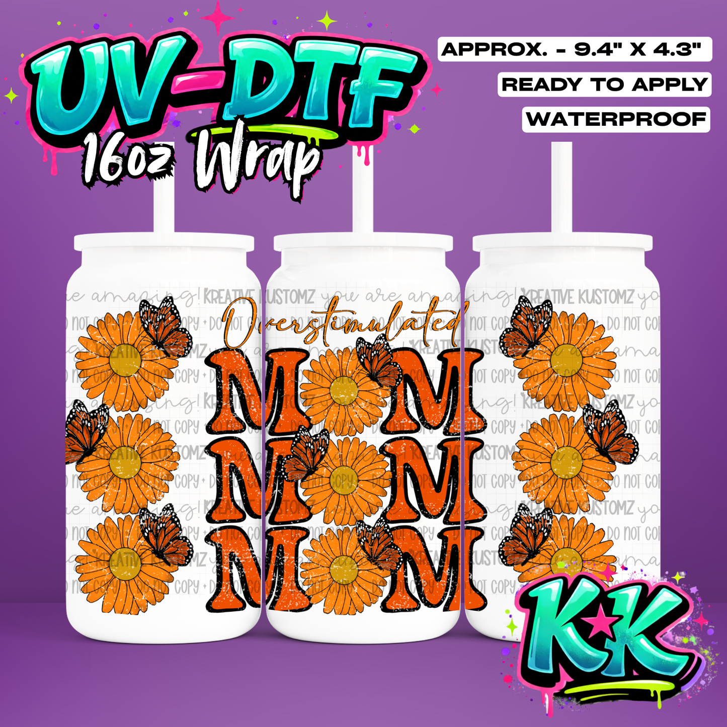 470 | UV DTF Cup Wrap for 16oz Libbey Glass