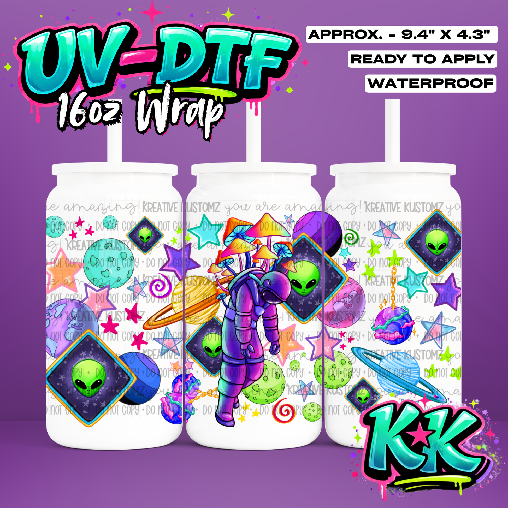 475 | UV DTF Cup Wrap for 16oz Libbey Glass