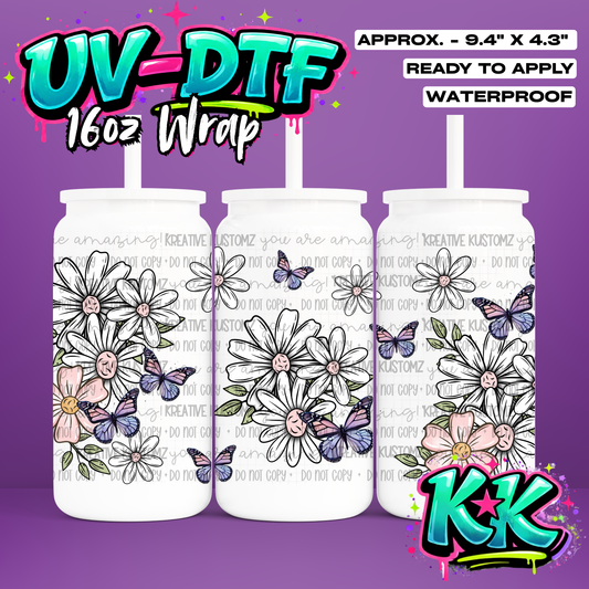 482 | UV DTF Cup Wrap for 16oz Libbey Glass
