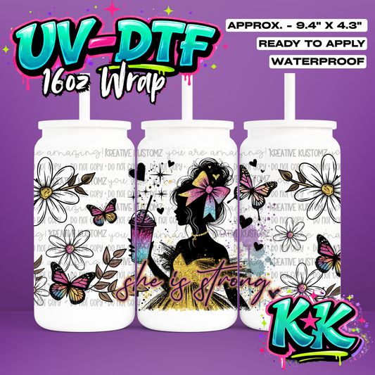 483 | UV DTF Cup Wrap for 16oz Libbey Glass