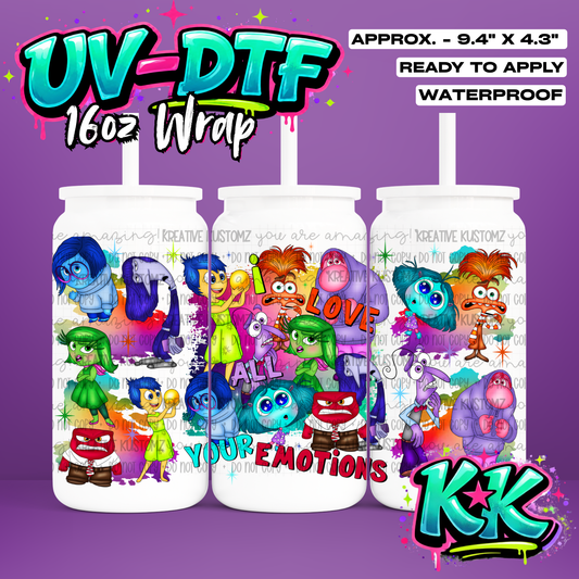 488 | UV DTF Cup Wrap for 16oz Libbey Glass