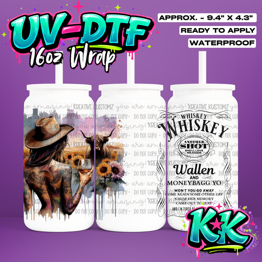 489 | UV DTF Cup Wrap for 16oz Libbey Glass