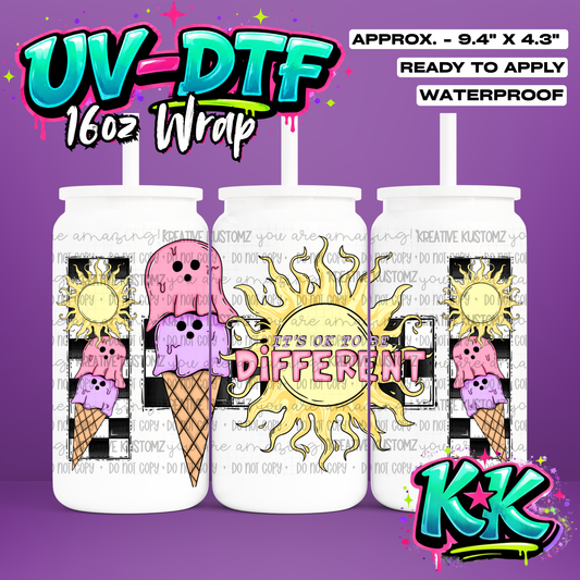 495 | UV DTF Cup Wrap for 16oz Libbey Glass