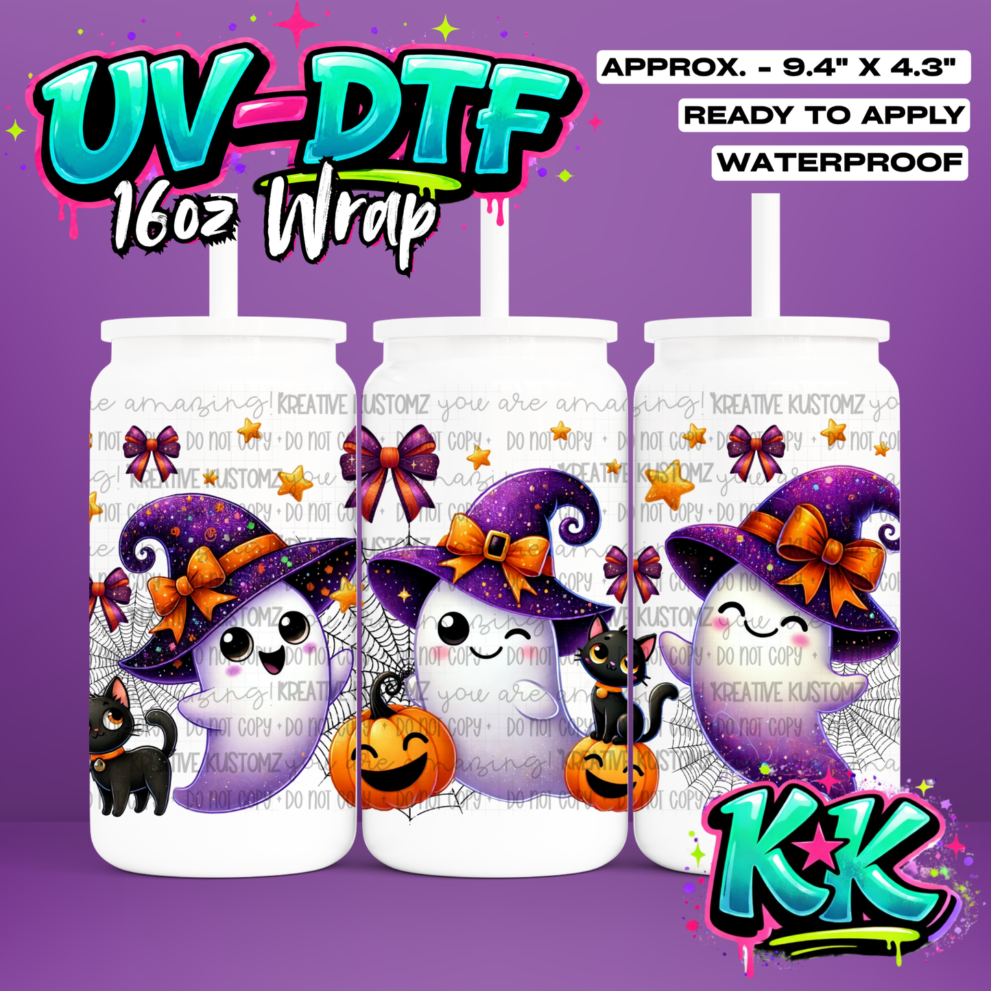 498 | UV DTF Cup Wrap for 16oz Libbey Glass