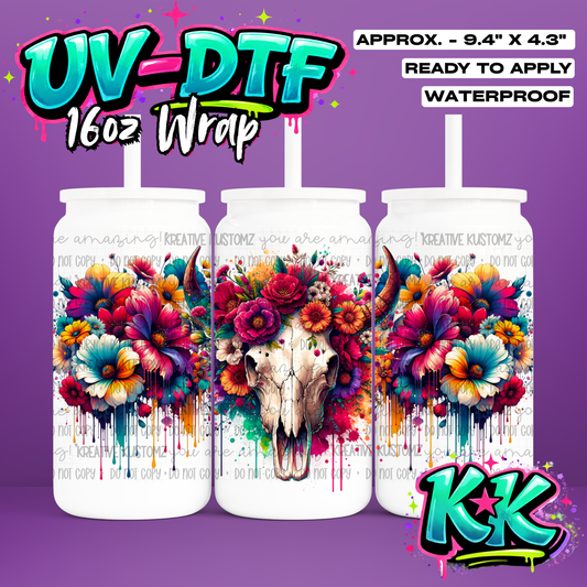 499 | UV DTF Cup Wrap for 16oz Libbey Glass