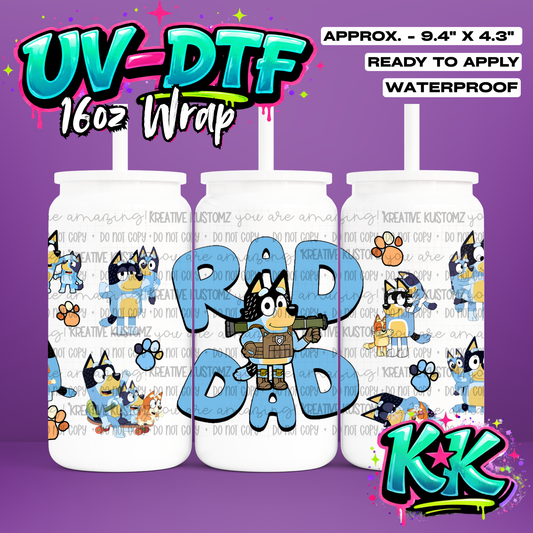 501 | UV DTF Cup Wrap for 16oz Libbey Glass