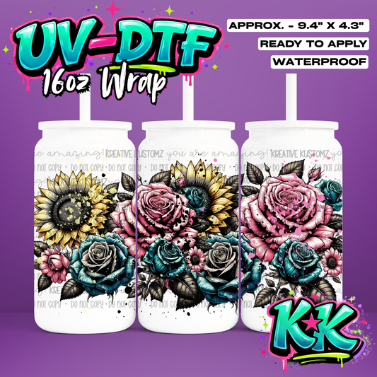 504 | UV DTF Cup Wrap for 16oz Libbey Glass