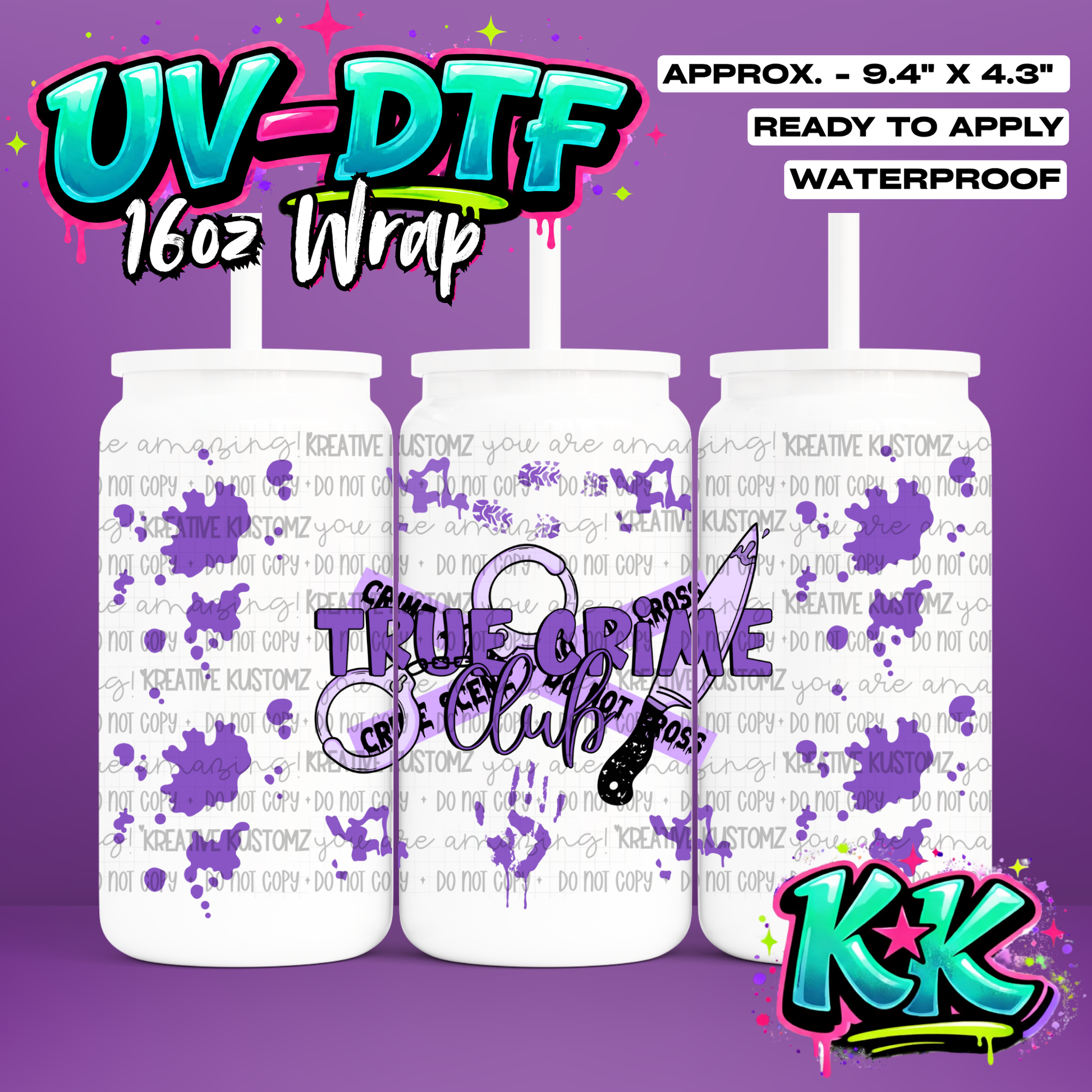 507 | UV DTF Cup Wrap for 16oz Libbey Glass