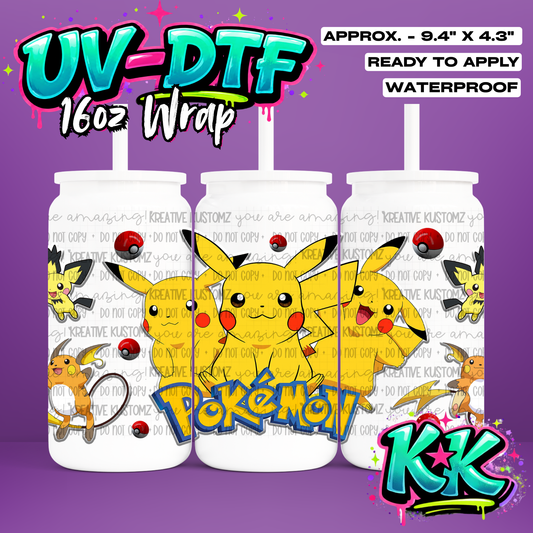 516 | UV DTF Cup Wrap for 16oz Libbey Glass