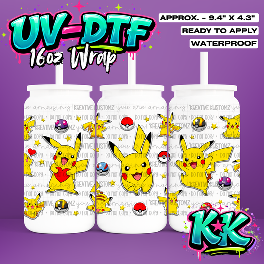 520 | UV DTF Cup Wrap for 16oz Libbey Glass