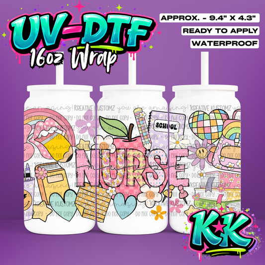 521 | UV DTF Cup Wrap for 16oz Libbey Glass