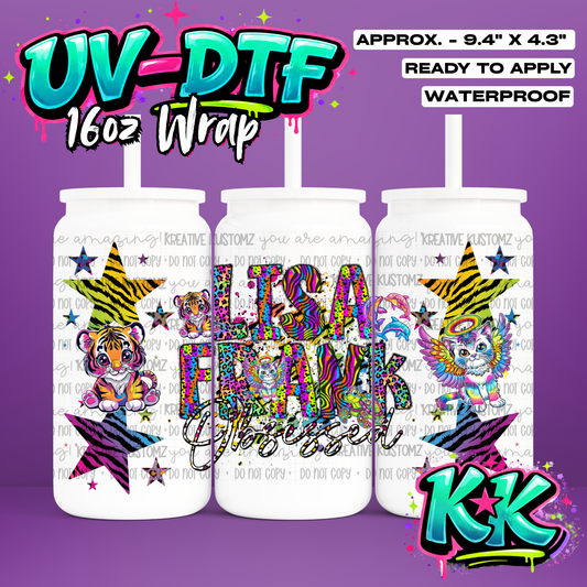 524 | UV DTF Cup Wrap for 16oz Libbey Glass