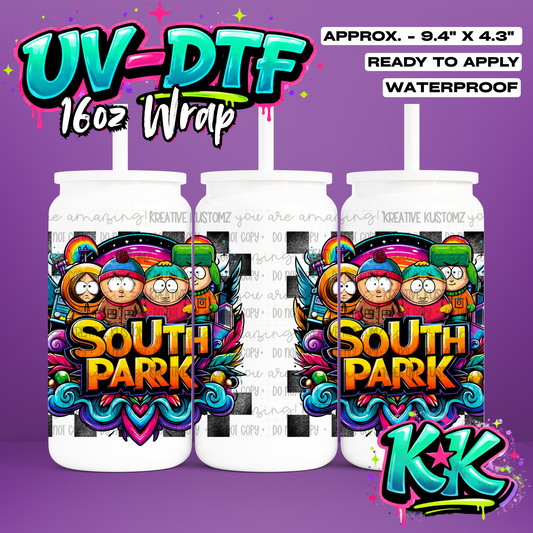 538 | UV DTF Cup Wrap for 16oz Libbey Glass