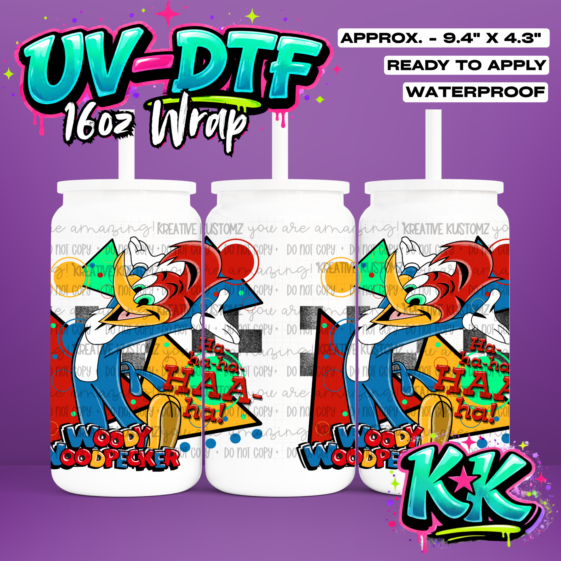 539 | UV DTF Cup Wrap for 16oz Libbey Glass